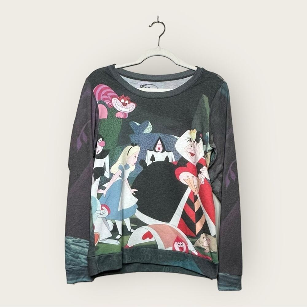 EUC | Disney | Alice in Wonderland Sweatshirt | Gray | Medium